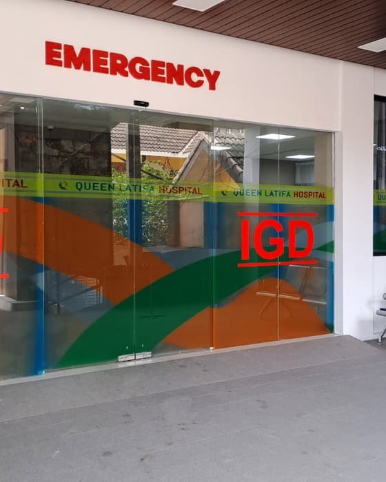 The emergency department entrance of a partner hospital in Yogyakarta